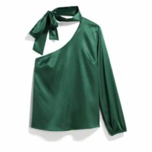NSR Green Asymmetrical Blouse